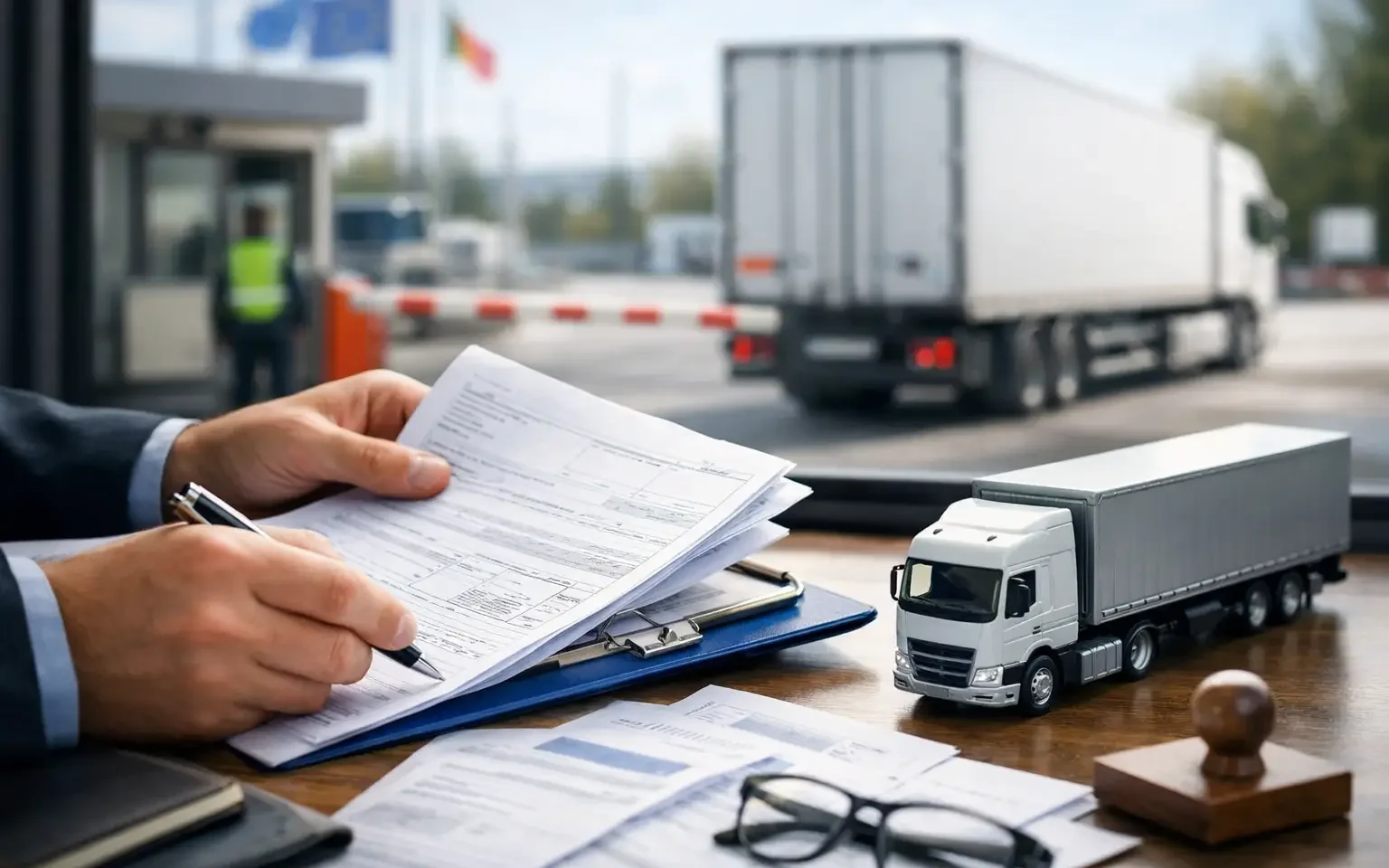 Zollpapiere für Firmentransporte vorbereiten