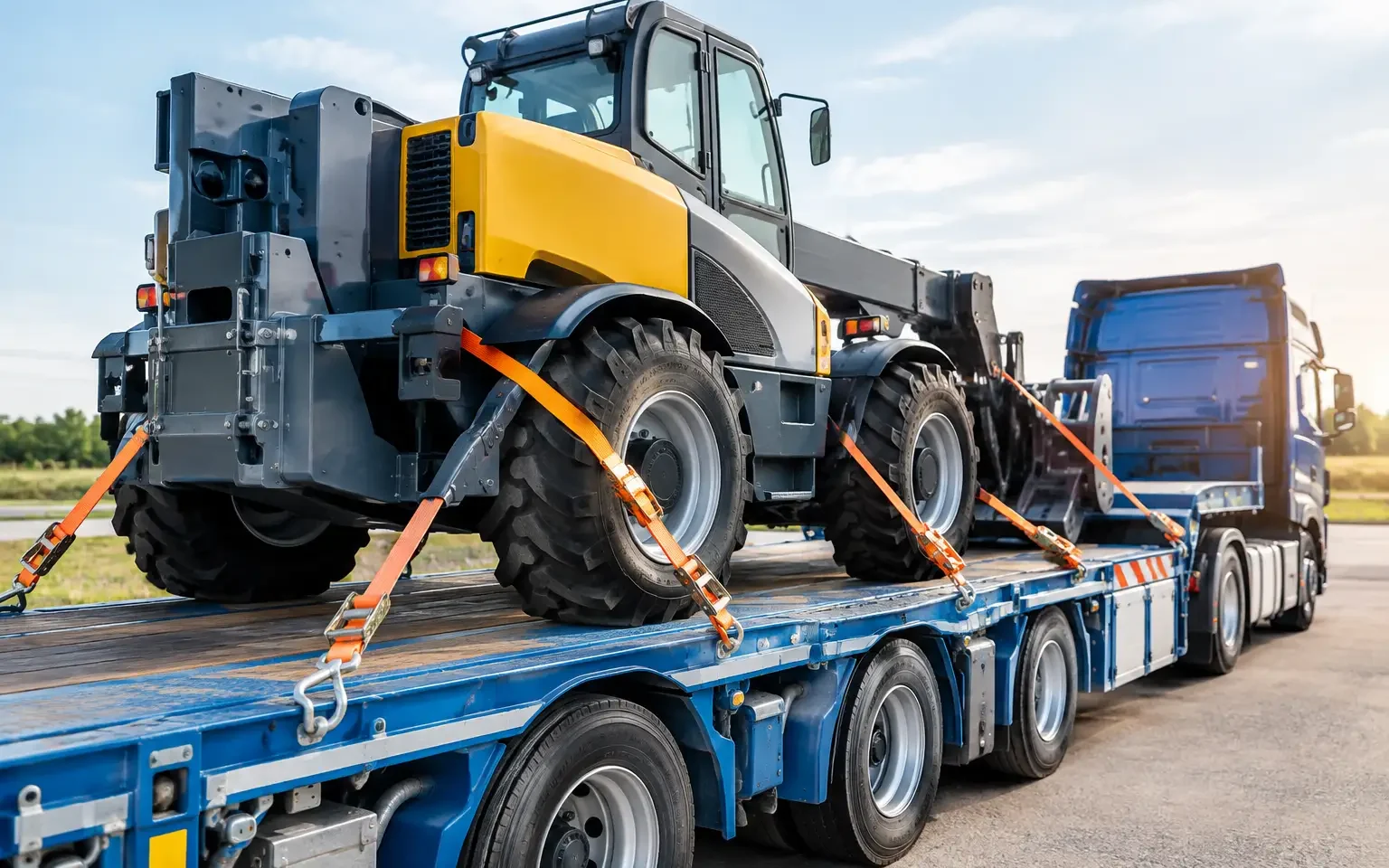 Ladungssicherung bei Maschinentransporten