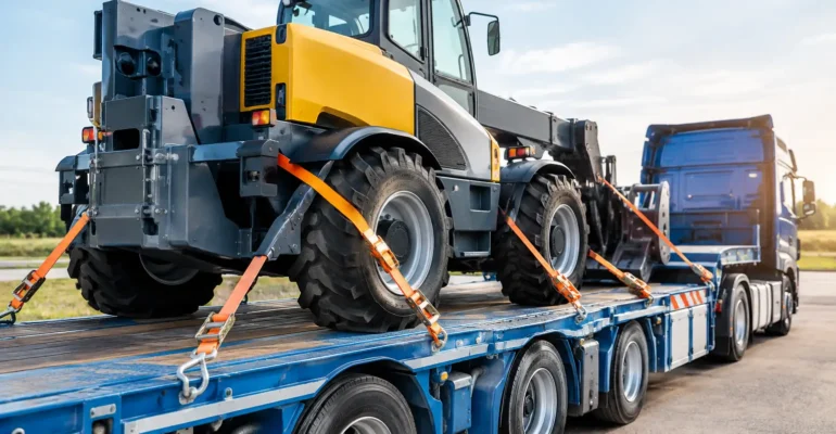Ladungssicherung bei Maschinentransporten